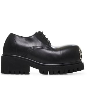 Balenciaga Leather Stomper Derby - Black