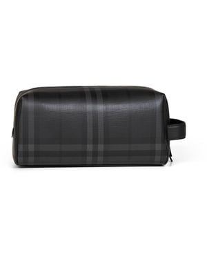 Burberry Iron City Check Travel Case - White