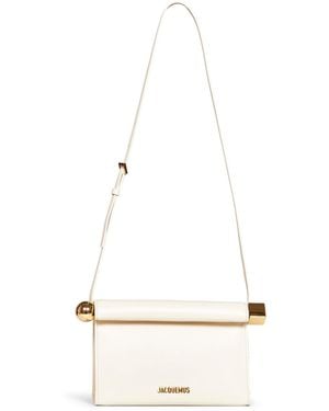 Jacquemus Pochette Con Tracolla Rond Carré Avorio Chiaro - Neutro