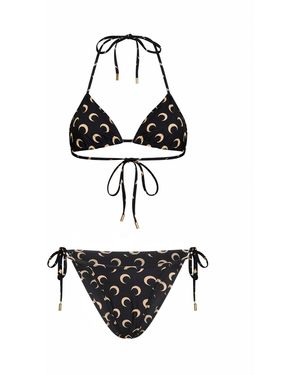 Marine Serre Jersey Moon Bikini - White