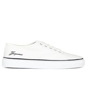 Jacquemus Ivory Canvas The Féfé Skate Trainers - White