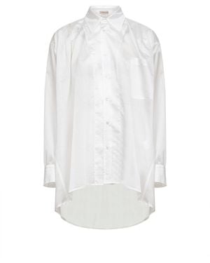 Blanca Vita Lyocell Blend Calyura Oversized Shirt - White