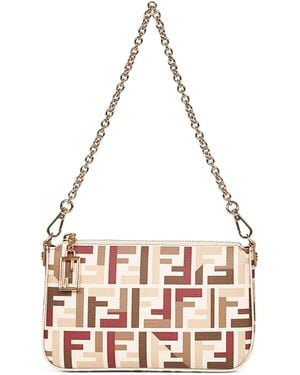 Fendi Baguette Pouch Bag - White