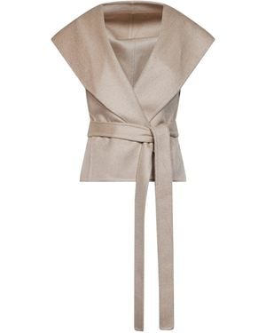Alaïa Double-Face Cashmere Hooded And Belted Jacket - Natural