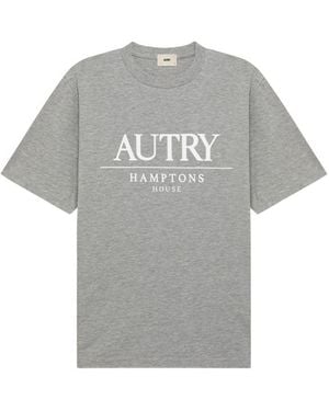 Autry T-Shirt With Logo - Gray
