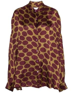 Dries Van Noten Polka Dot Shirt - Brown