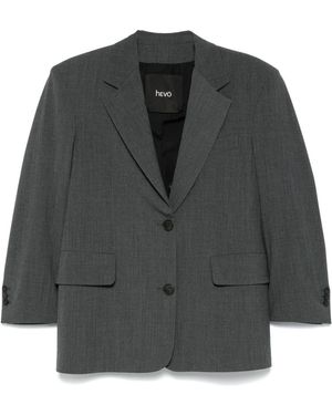 Hevò Blazer in misto lana - Nero