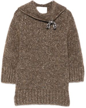 Vanisé Mohair Blend Sweater - Brown