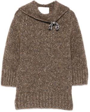 Vanisé Mohair Blend Sweater - Brown
