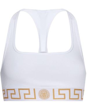 Versace Bra With Elastic Band Featuring The Greca Motif - White
