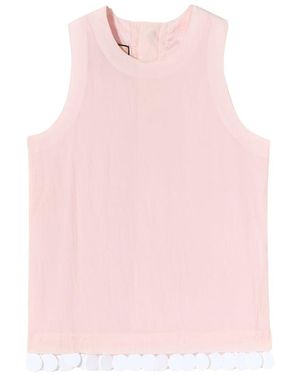 Plan C Sequin Hem Top - Pink