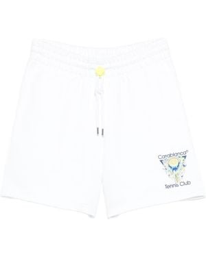 CASABLANCA 'Tennis Club' Bermuda - White