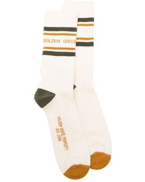 Golden Goose Ribbed Socks - White