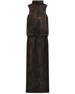 Dries Van Noten Abito in velluto - Nero