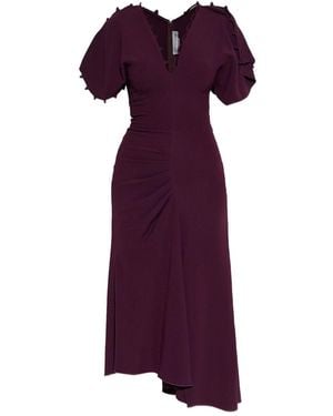 Victoria Beckham Abito midi in crepe - Viola