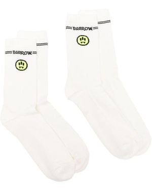 Barrow Socks With Logo - White