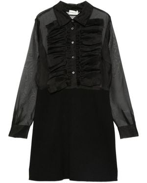 P.A.R.O.S.H. Abito con rouches - Nero