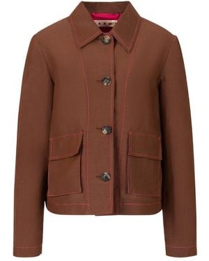 Marni Viscose Blend Jacket - Brown