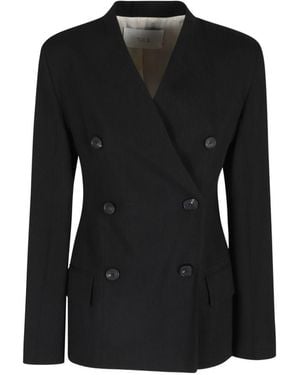 Tela Double-Breasted Jacket - Black