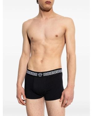 Versace Greek Logo Boxer Shorts (2-Pack) - Black