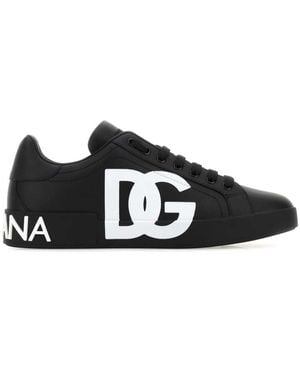 Dolce & Gabbana Sneakers nere stampa logo elegante - Nero