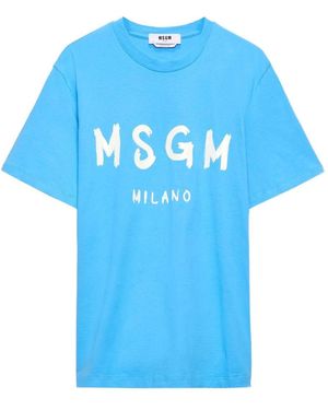 MSGM T-shirt Logo - Blue