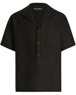 Dolce & Gabbana Maglietta Con Colletto Di Marinaio - Nero