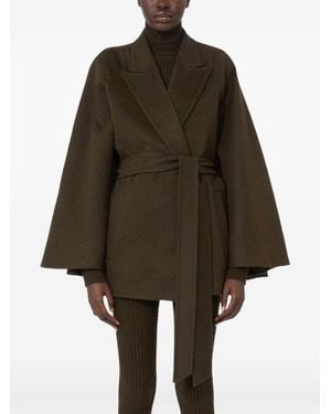 Max Mara Camel Coat With Belt - Brown