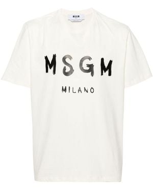 MSGM T-SHIRT LOGO - Bianco