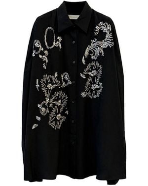 Dries Van Noten Shirt With Crystals - Black