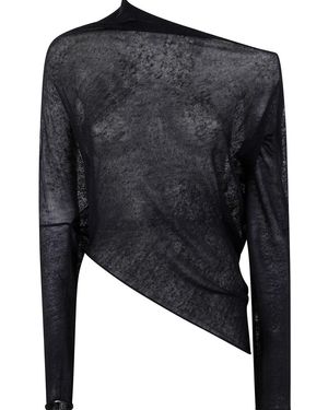 P.A.R.O.S.H. Maglia in misto lino - Nero
