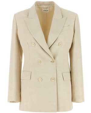 P.A.R.O.S.H. Viscose And Linen Jacket - Natural