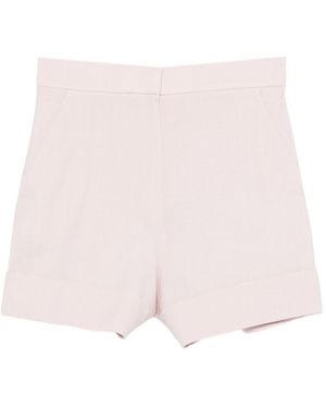 Max Mara Wool, Mohair And Silk Canvas Shorts - Pink