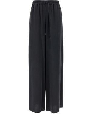 Max Mara Washed Silk Pants - Black