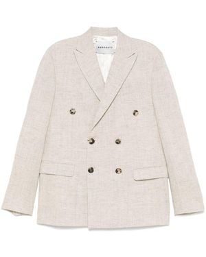 Amaranto Double-breasted Jacket - Natural