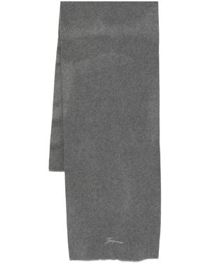 Jacquemus SCIARPA CON RICAMO LOGO - Grigio