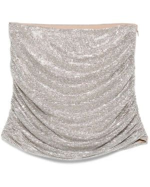 GIUSEPPE DI MORABITO Skirt With Micro Rhinestones - Grey