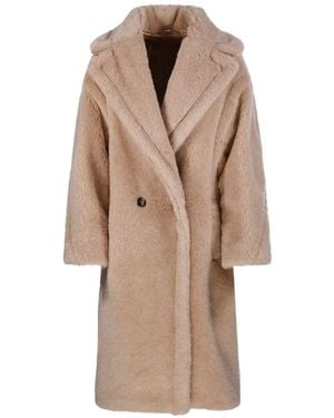 Max Mara Tedgirl Double-Breasted Coat - Natural