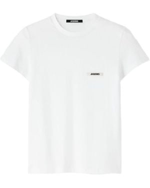 Jacquemus Boxy Silk-Nylon Top - White