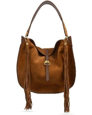 Isabel Marant Oskan Hobo Folk Bag - Brown