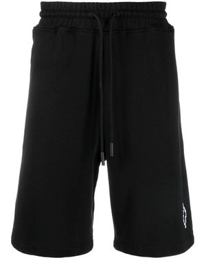 Marcelo Burlon Logo-Print Detail Bermuda Shorts - Black