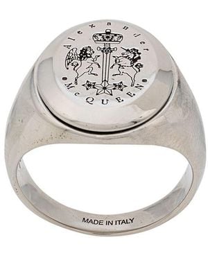 McQueen ANELLO A SIGILLO - Metallizzato