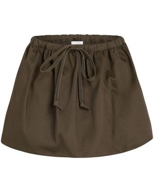 Patou Organic Cotton Mini Skirt - Green