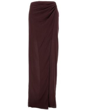 ANDAMANE Silk Blend Skirt - Purple