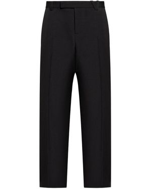 Versace Wool Button Fly Pants - Black