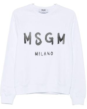 MSGM Logo Sweatshirt - White