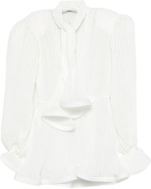 ROWEN ROSE Pleated Dress - White