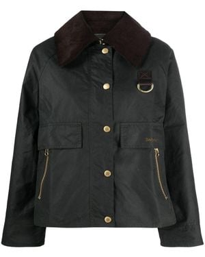 Barbour Giacca in cotone cerato - Nero