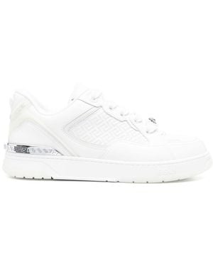 Versace Sneakers Con Logo Goffrato - Bianco