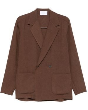 MARSĒM Double-Breasted Jacket - Brown